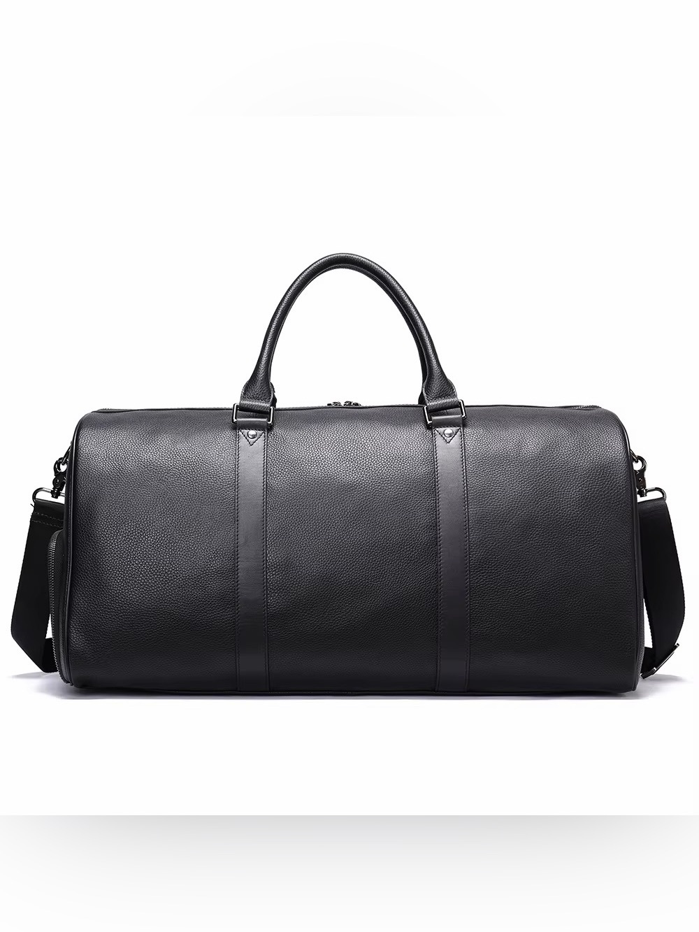 New Genuine Black Travel Leather Duffel Bag